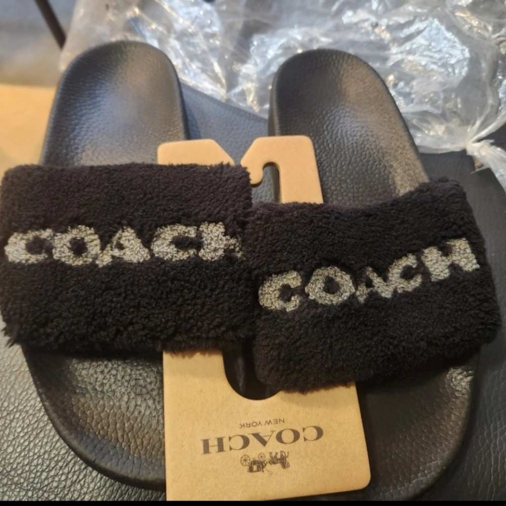 Coach New York black Slides